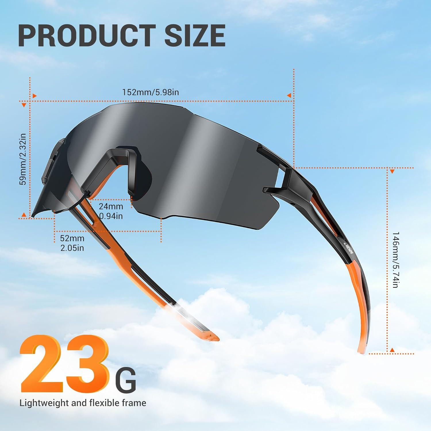 Gafas de sol deportivas HENMI polarizadas UV400 unisex