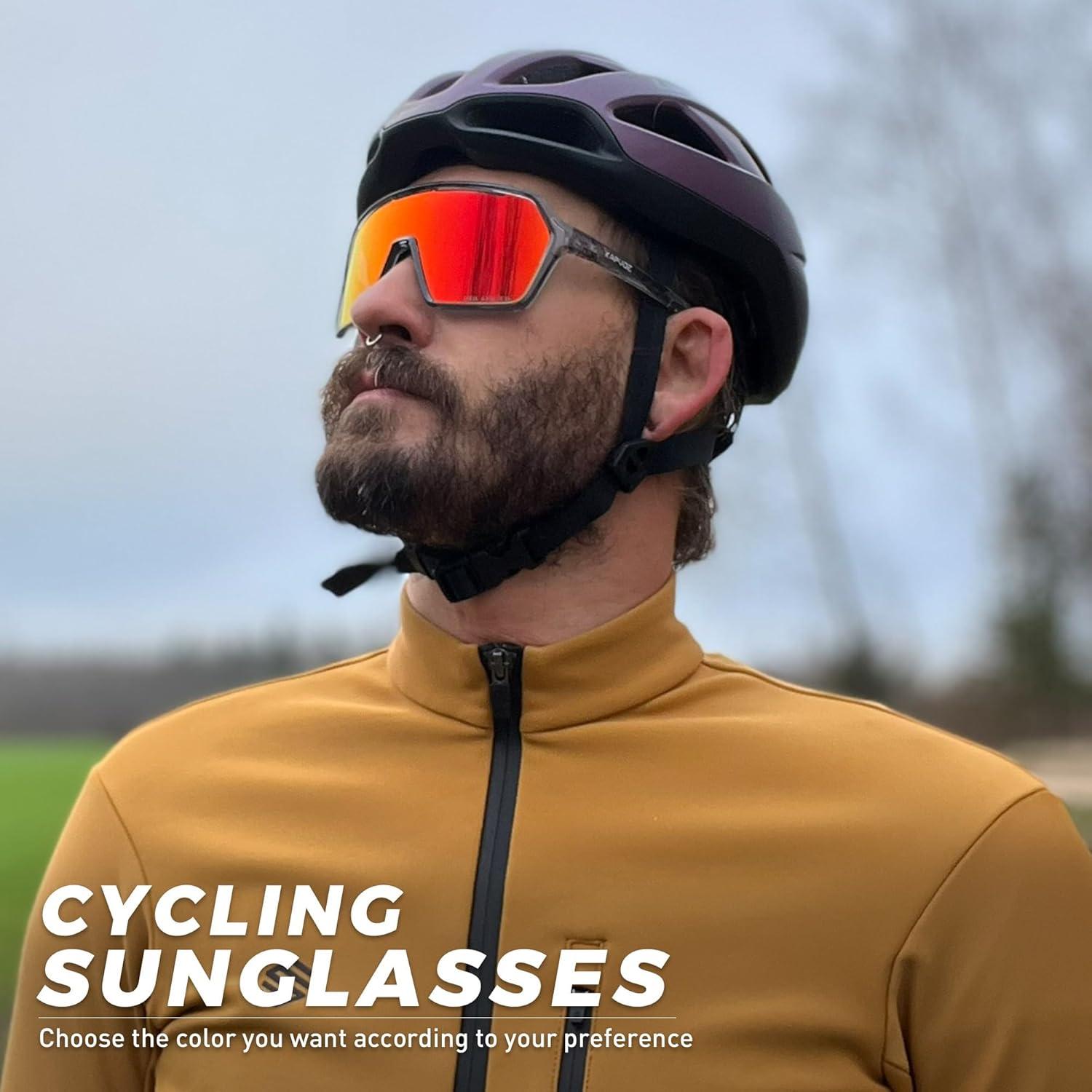 Gafas de Ciclismo Polarizadas KAPVOE K335 UV400 Ajustables