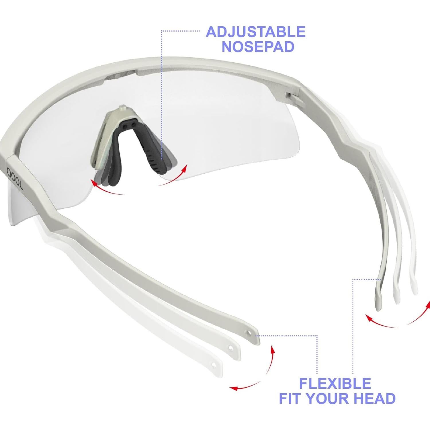 Gafas de sol deportivas QOOLTIME Z87 UV400 para ciclismo y running