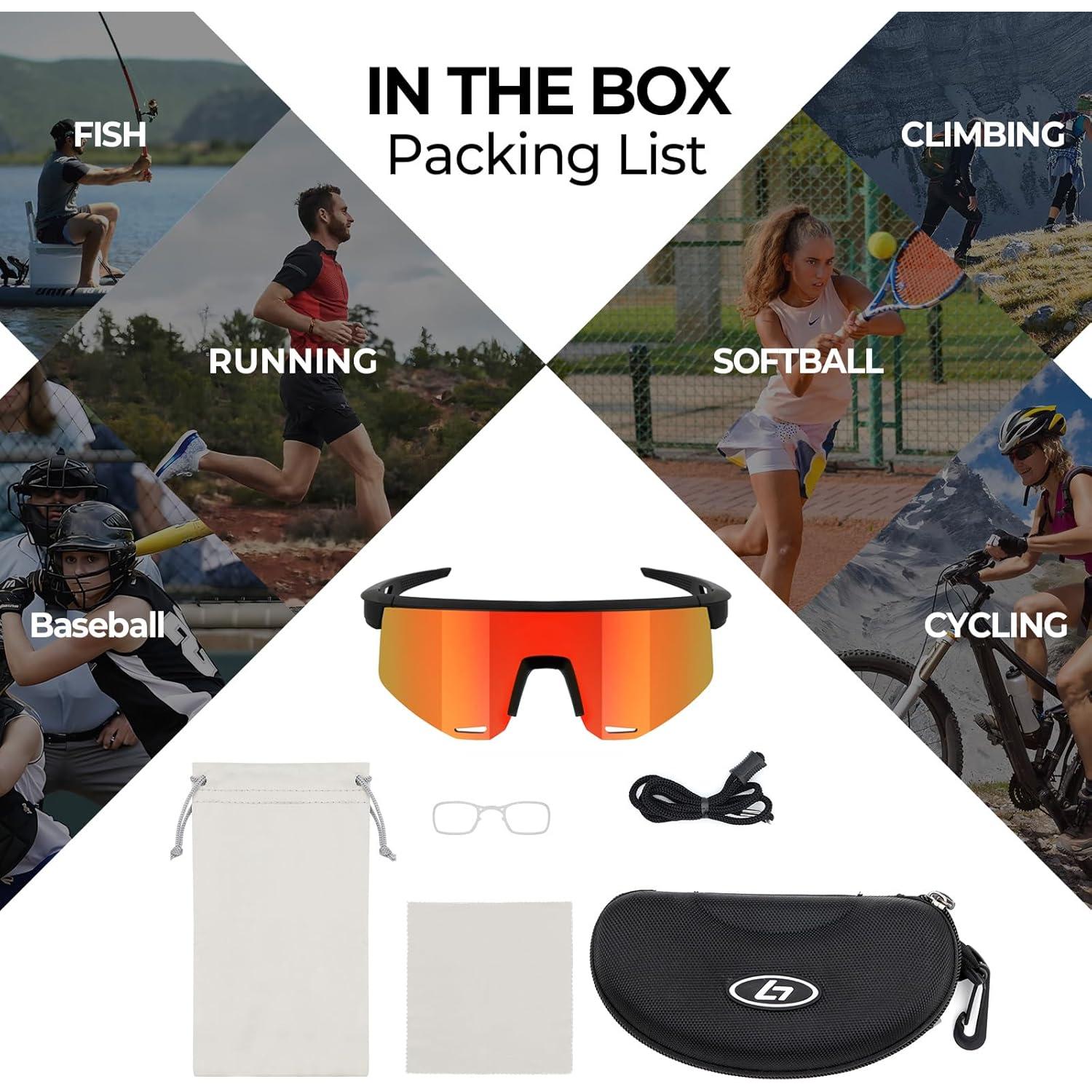 Gafas de sol deportivas dKargo UV400 polarizadas unisex