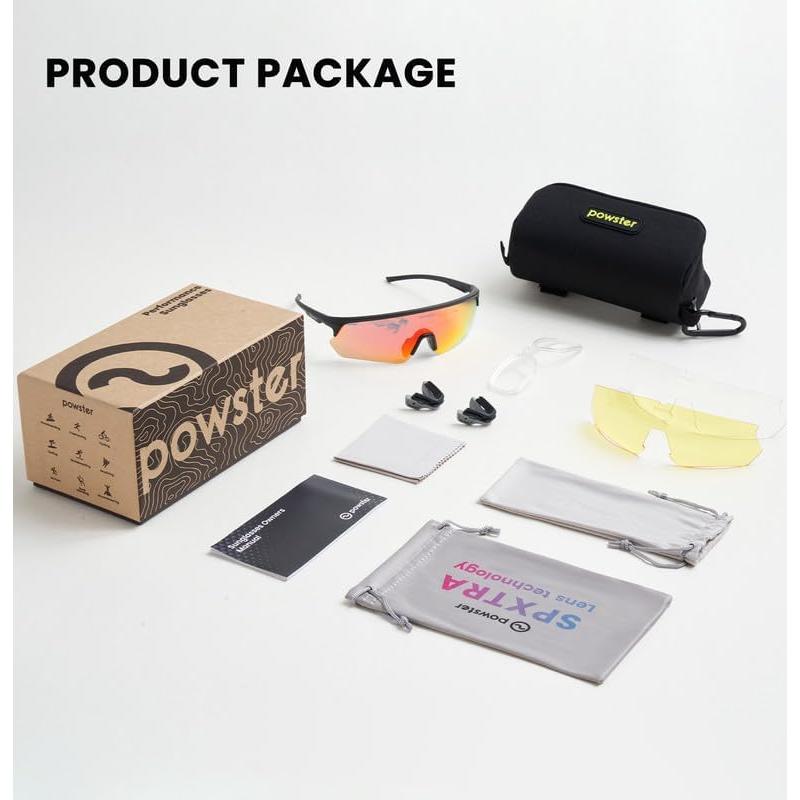 Gafas de sol deportivas Powster TR90 UV400 para ciclismo y correr