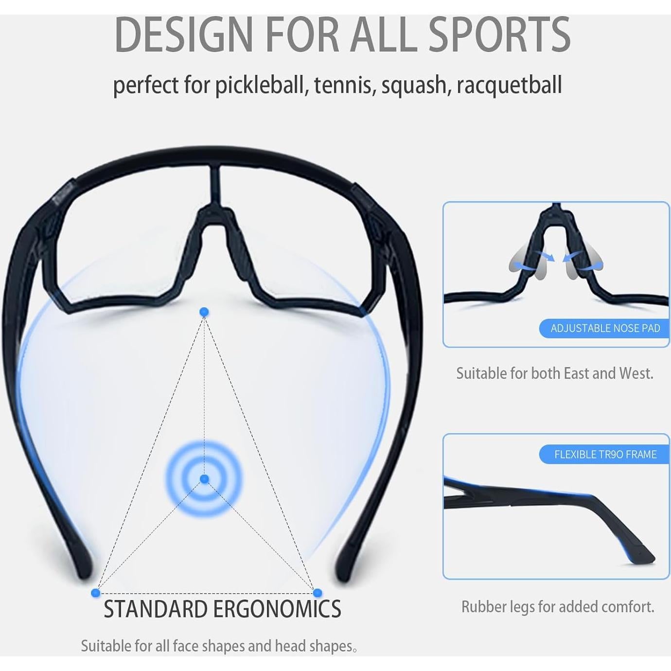 Gafas de Pickleball VeilGlam V21 para Mujeres - Protección UV