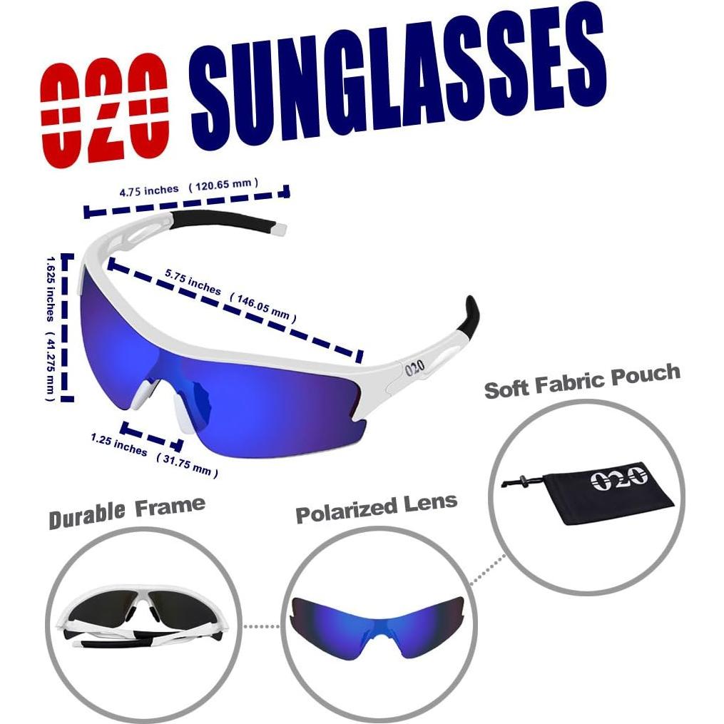 Gafas de sol deportivas O2O polarizadas UV400 unisex