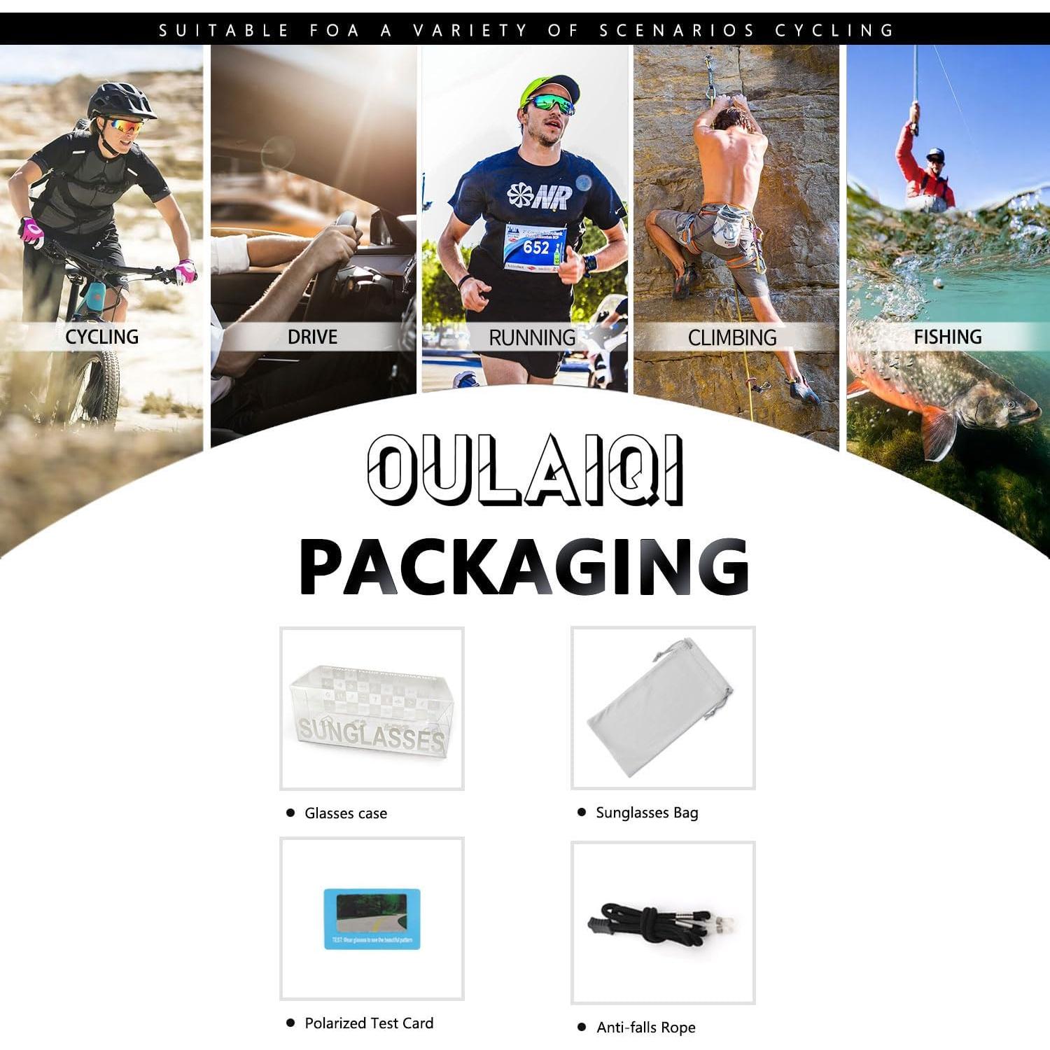 Gafas de sol deportivas OULAIQI Xq-639 UV400 unisex