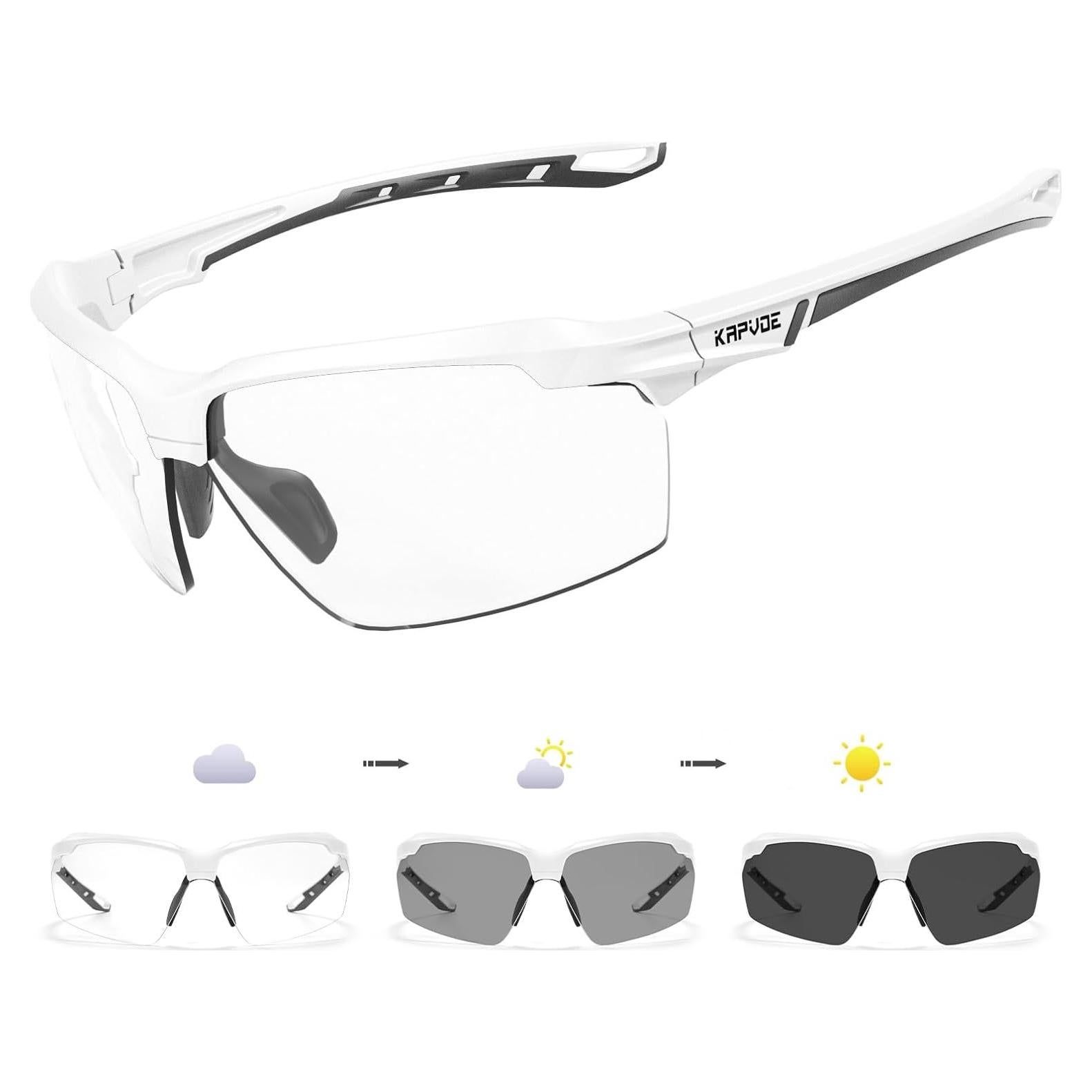 Gafas de sol fotocromáticas KAPVOE UV400 para ciclismo y running