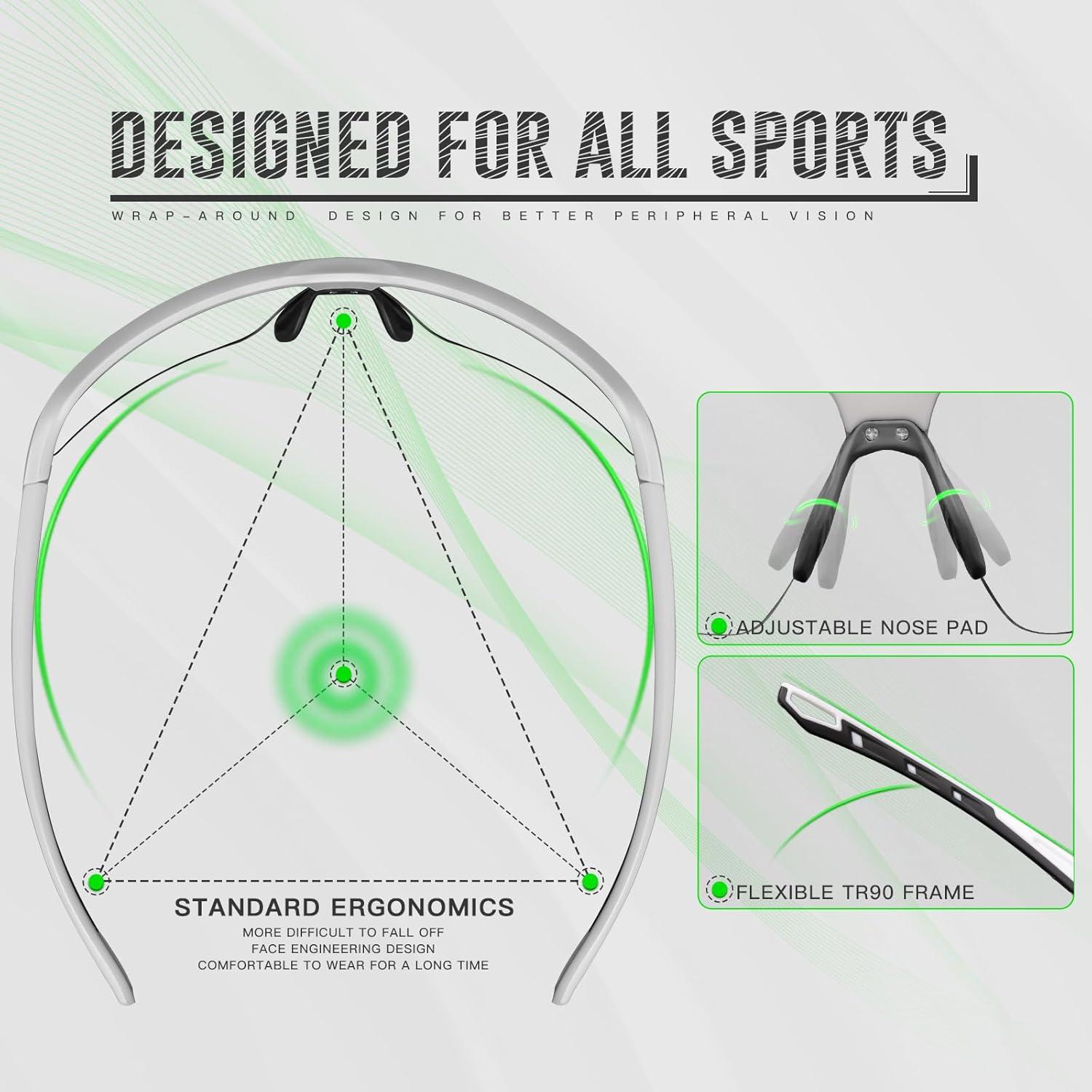 Gafas de sol fotocromáticas KAPVOE UV400 para ciclismo y running