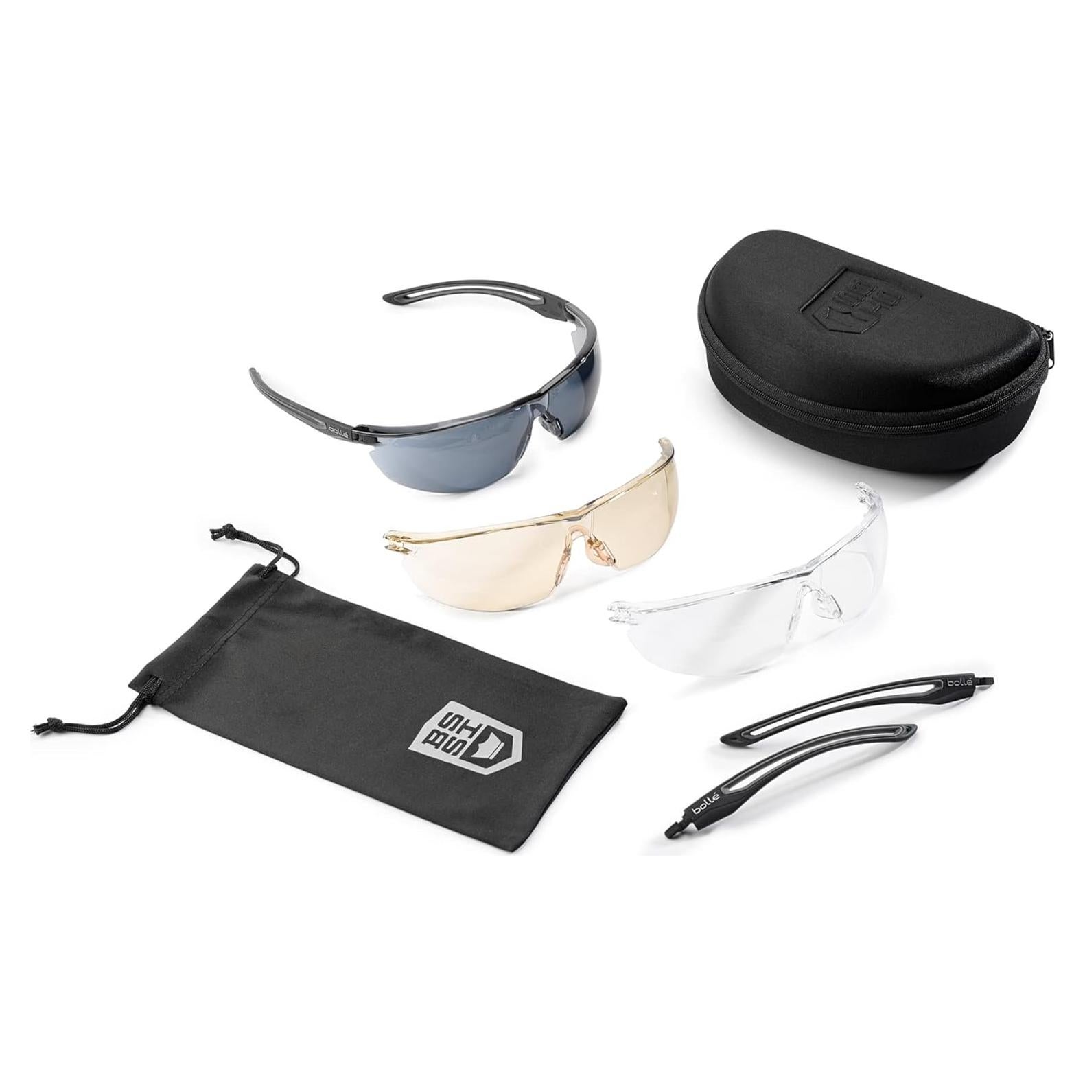 Gafas de Seguridad Balísticas Bollé GUNFIRE Kit con Lentes Intercambiables