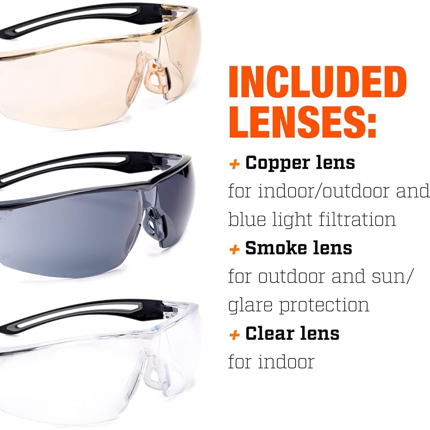 Gafas de Seguridad Balísticas Bollé GUNFIRE Kit con Lentes Intercambiables