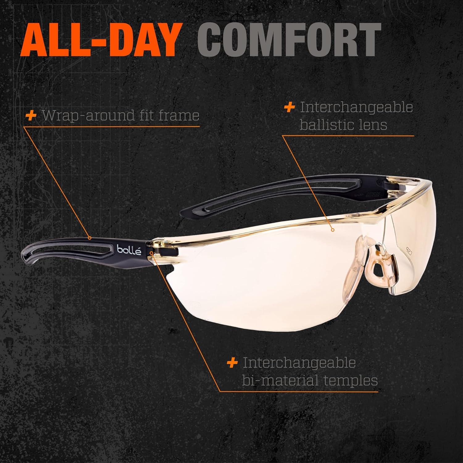 Gafas de Seguridad Balísticas Bollé GUNFIRE Kit con Lentes Intercambiables