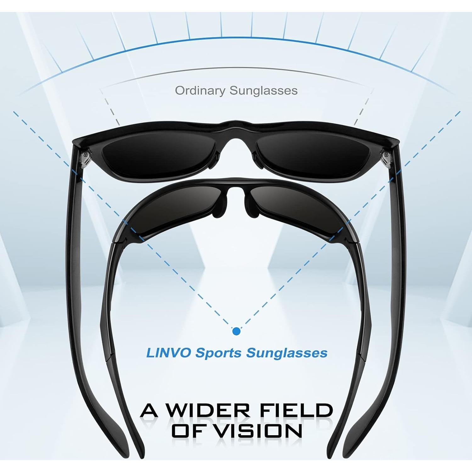 Gafas de sol deportivas polarizadas LINVO UV400 para hombre y mujer