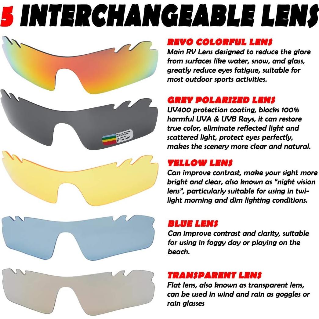 Gafas de sol deportivas polarizadas ITSCOOL con 5 lentes UV400