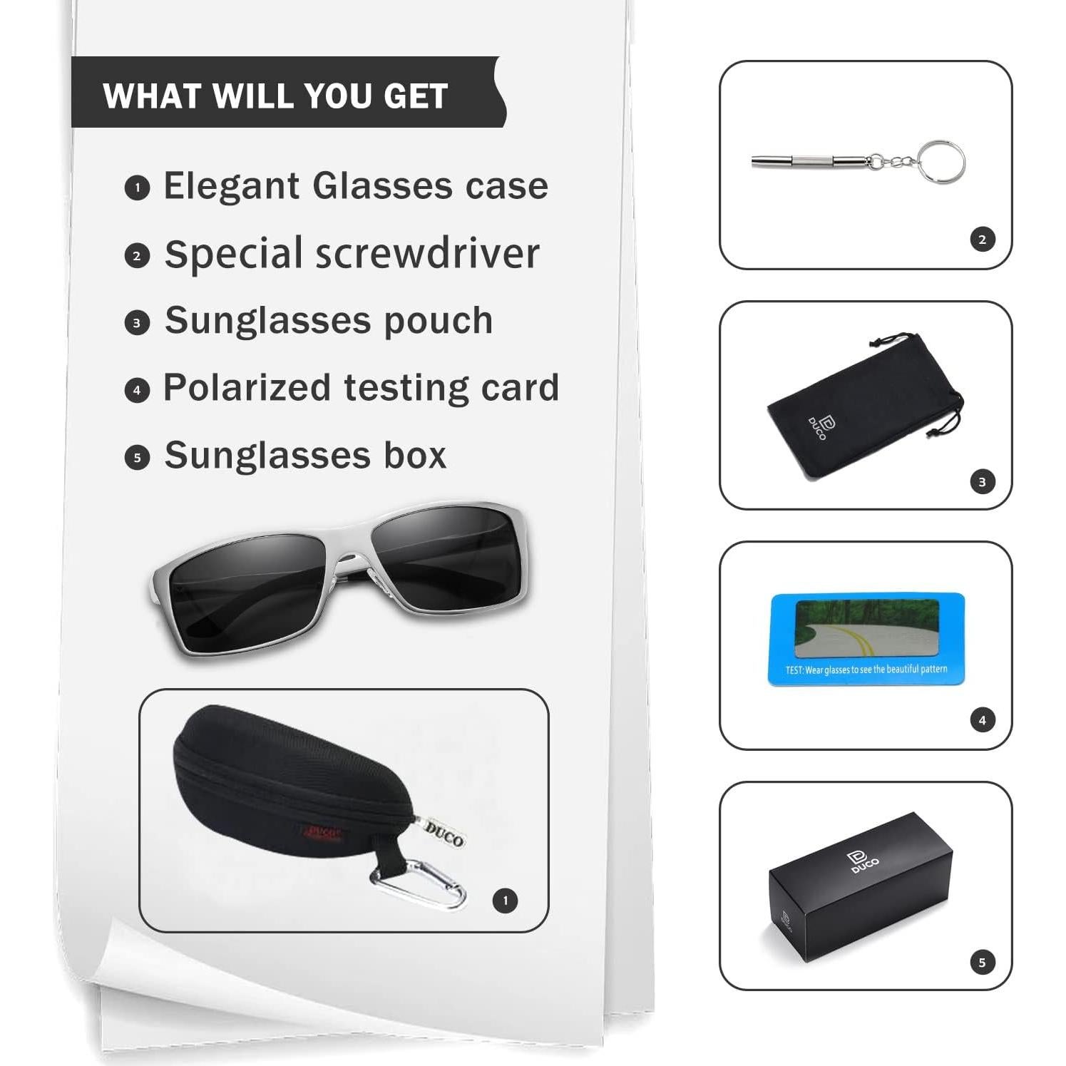 Gafas de sol deportivas DUCO 8202 polarizadas UV400 para hombres