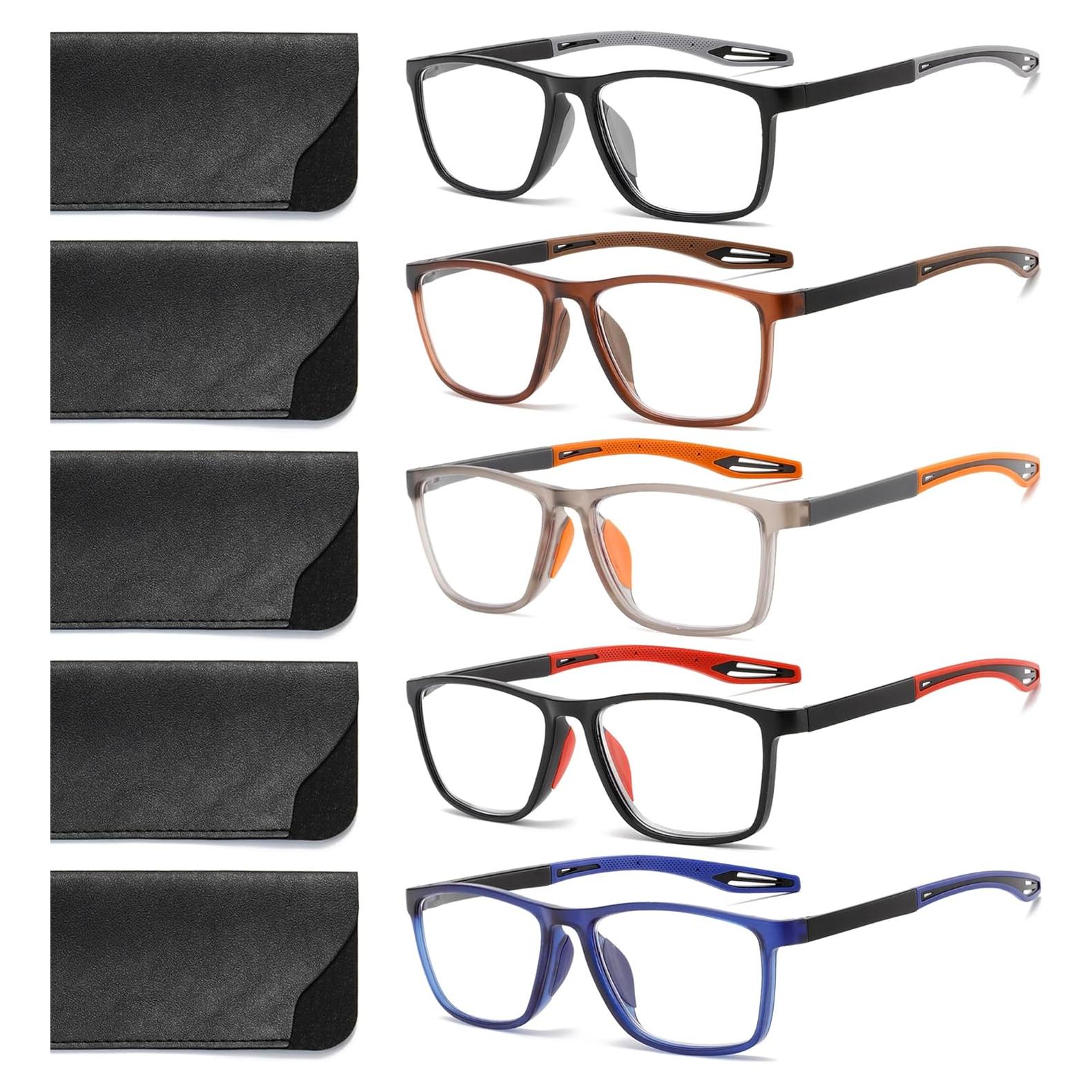 Gafas de lectura deportivas para hombres bloqueo luz azul 3.0x