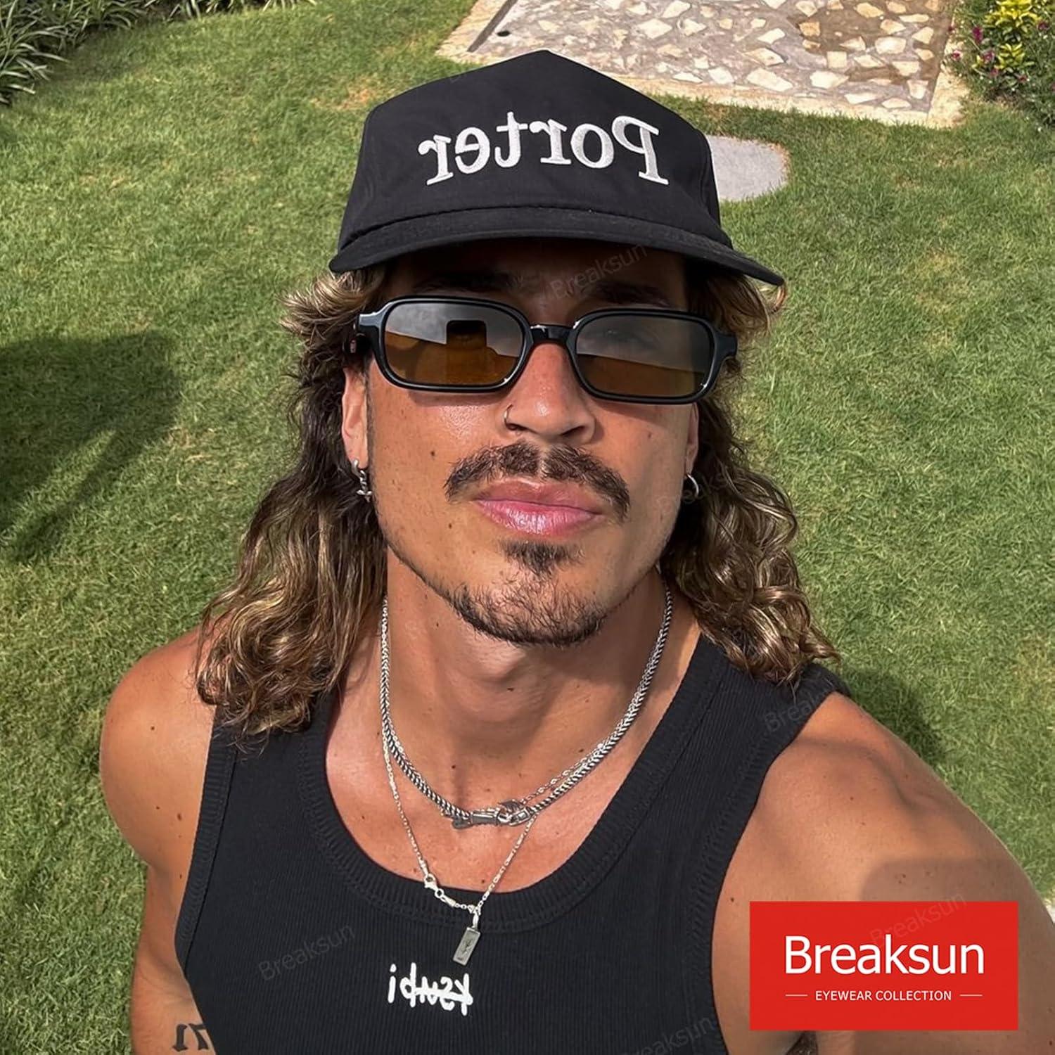 Gafas de sol rectangulares retro Breaksun B79 UV400