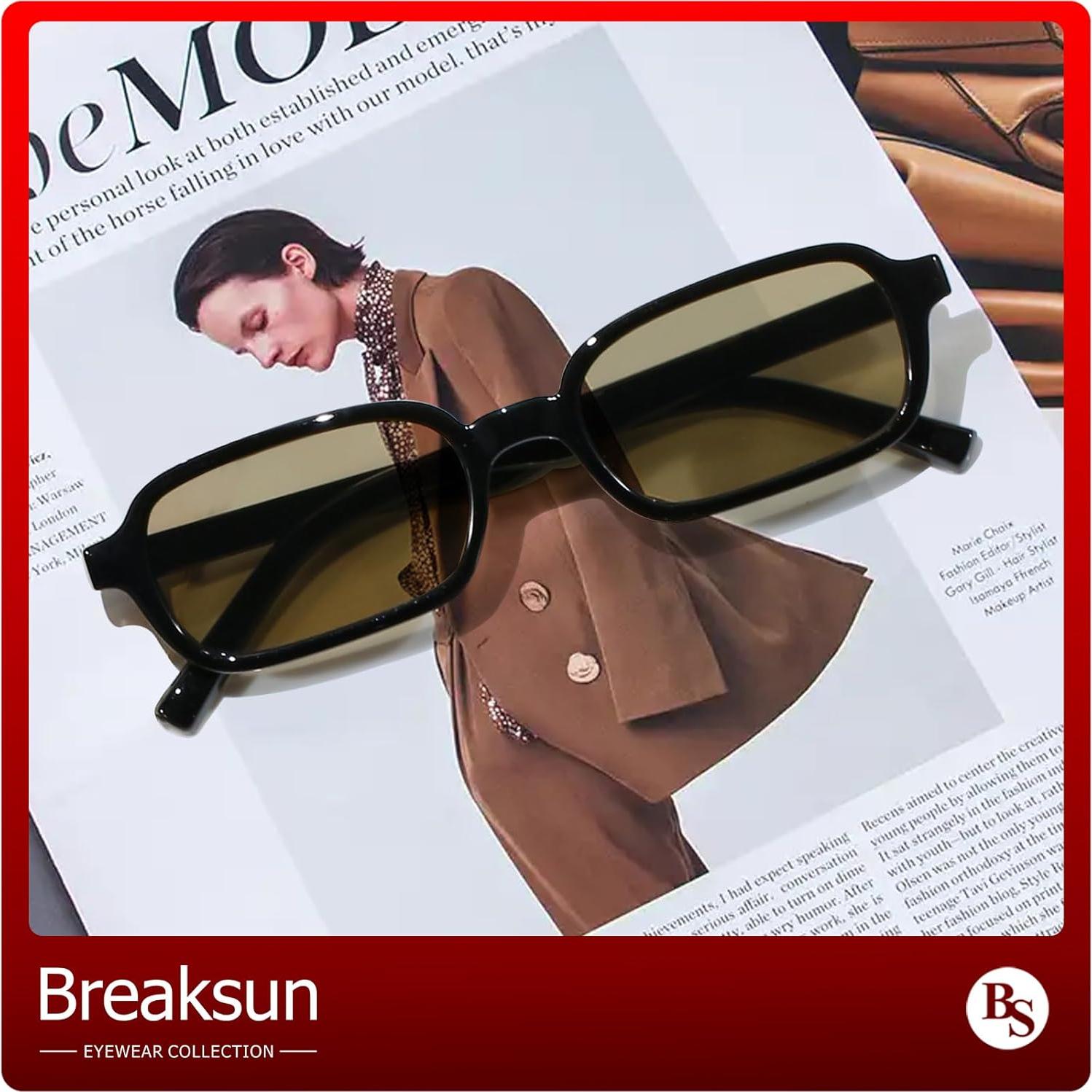 Gafas de sol rectangulares retro Breaksun B79 UV400