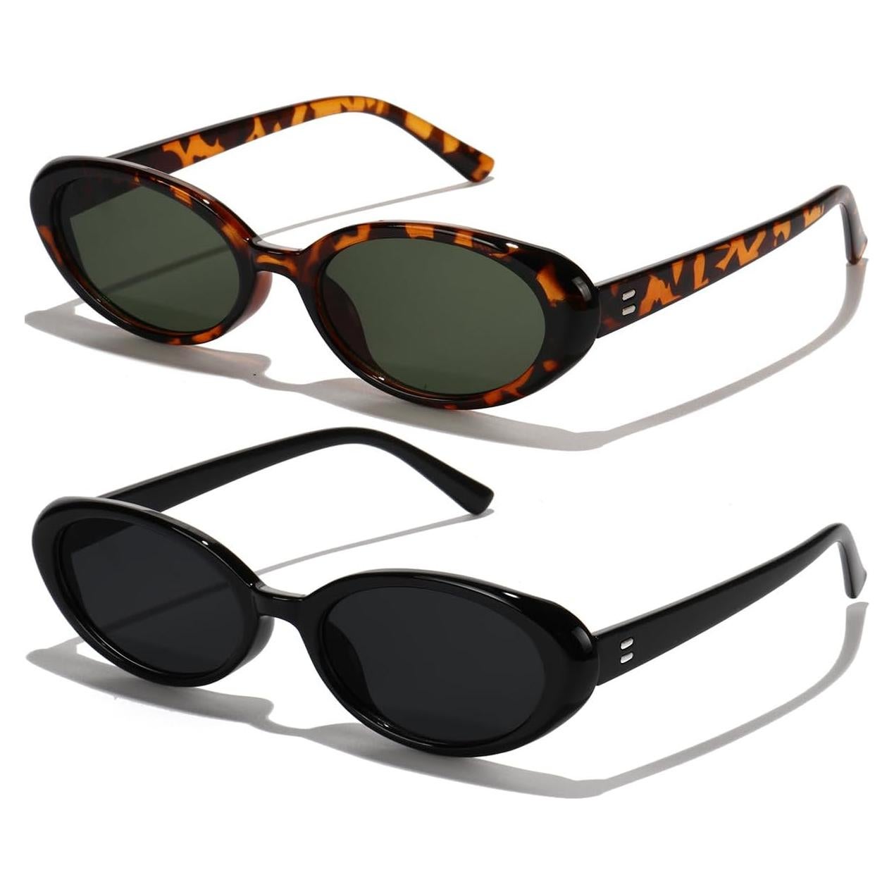 Gafas de sol ovaladas UV400 GFUIARA unisex estilo 90s