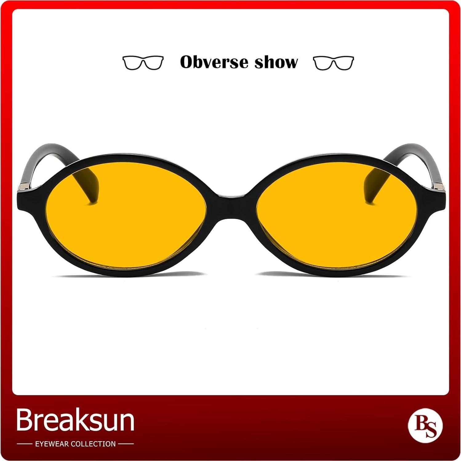 Gafas de sol ovaladas retro Breaksun B77, 100% UV400
