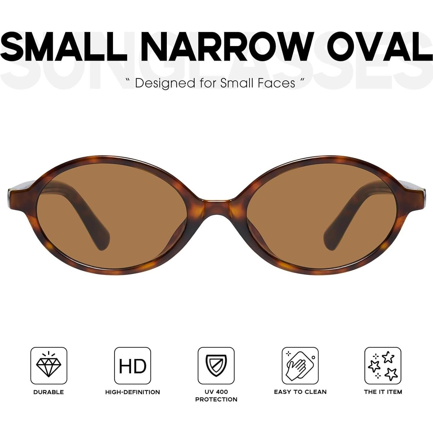 Gafas de sol ovaladas Mosanana MS52477 UV400 para mujeres