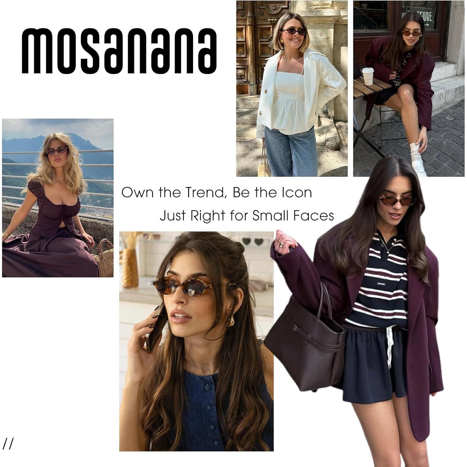 Gafas de sol ovaladas Mosanana MS52477 UV400 para mujeres