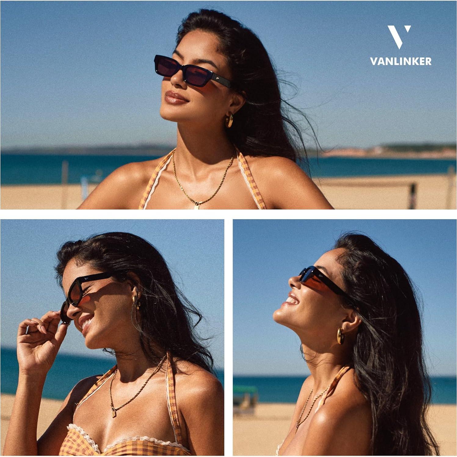 Gafas de sol polarizadas VANLINKER VL9846 ojo de gato negras