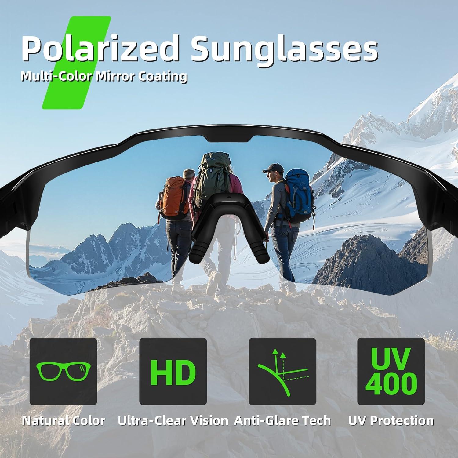 Gafas de sol deportivas polarizadas HAAYOT UV para ciclismo y running