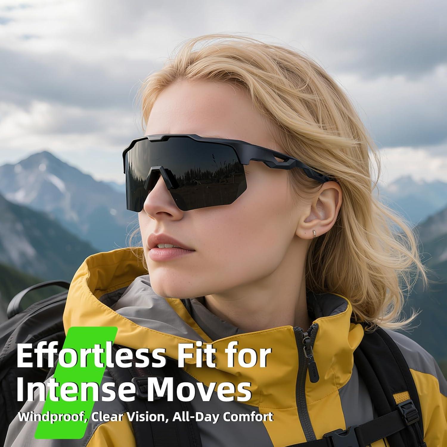 Gafas de sol deportivas polarizadas HAAYOT UV para ciclismo y running