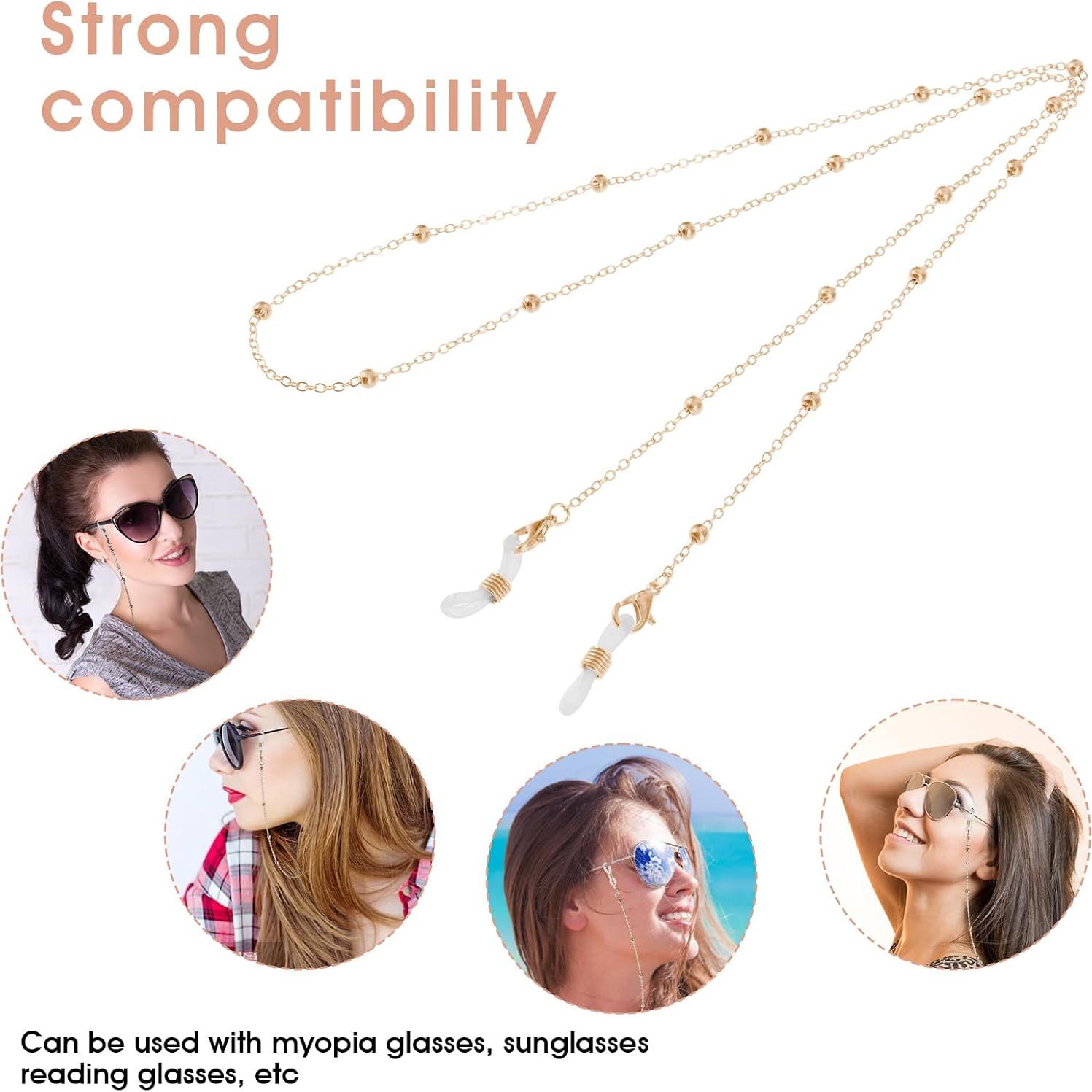 Cadena de Gafas con Perlas 5 Piezas Multicolor Unisex