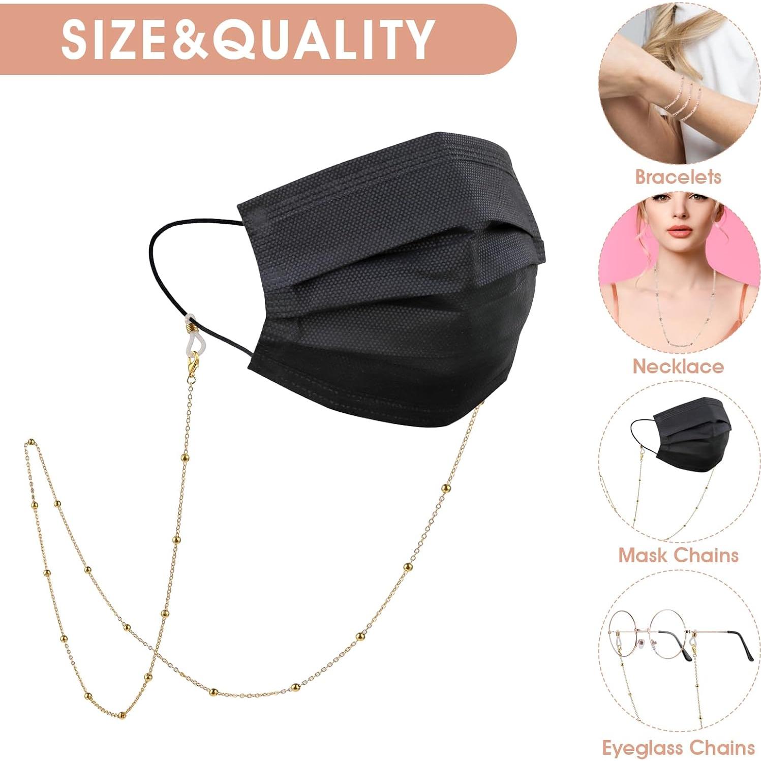 Cadena de Gafas con Perlas 5 Piezas Multicolor Unisex