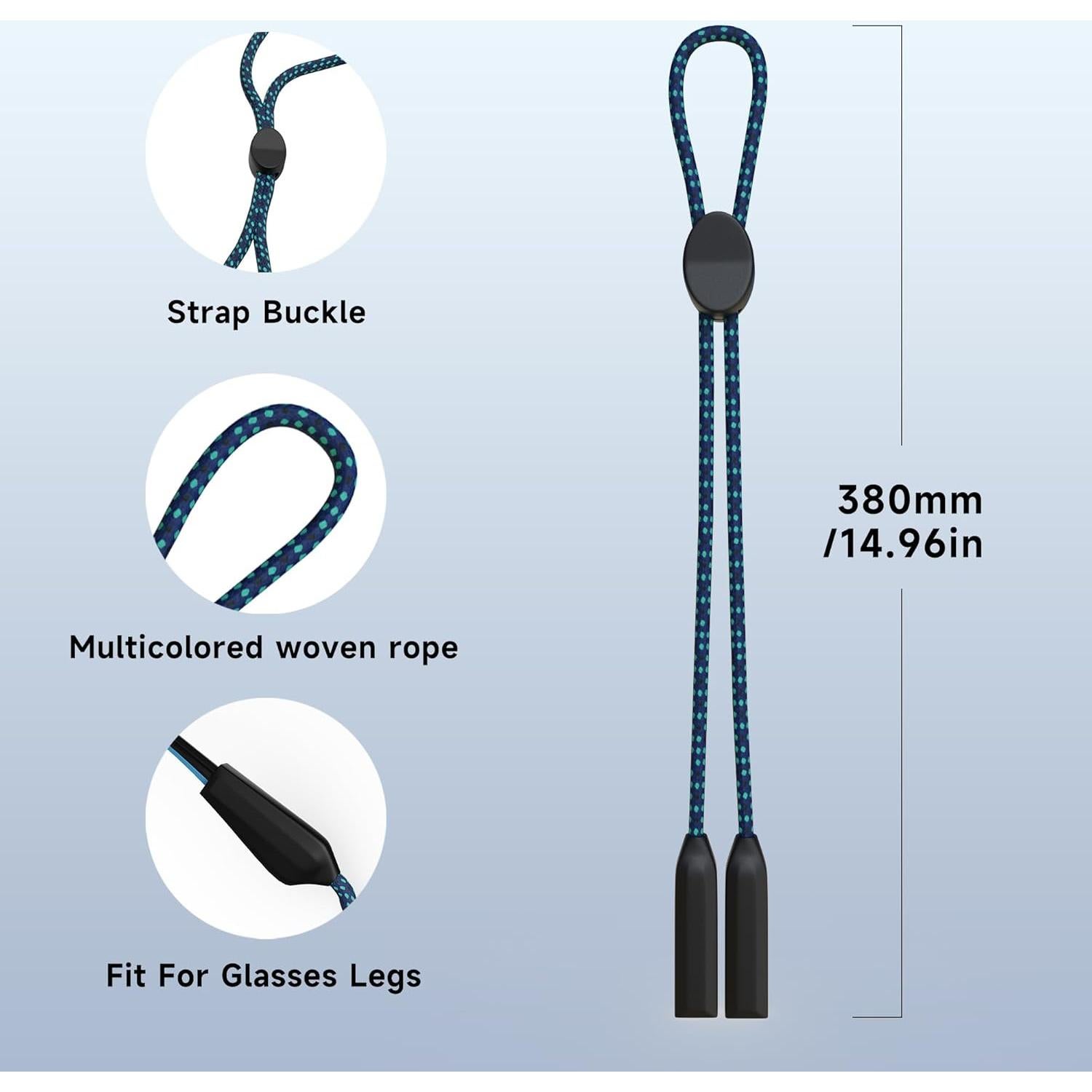 Correa Ajustable para Gafas de Sol 2 PCS Unisex Nylon