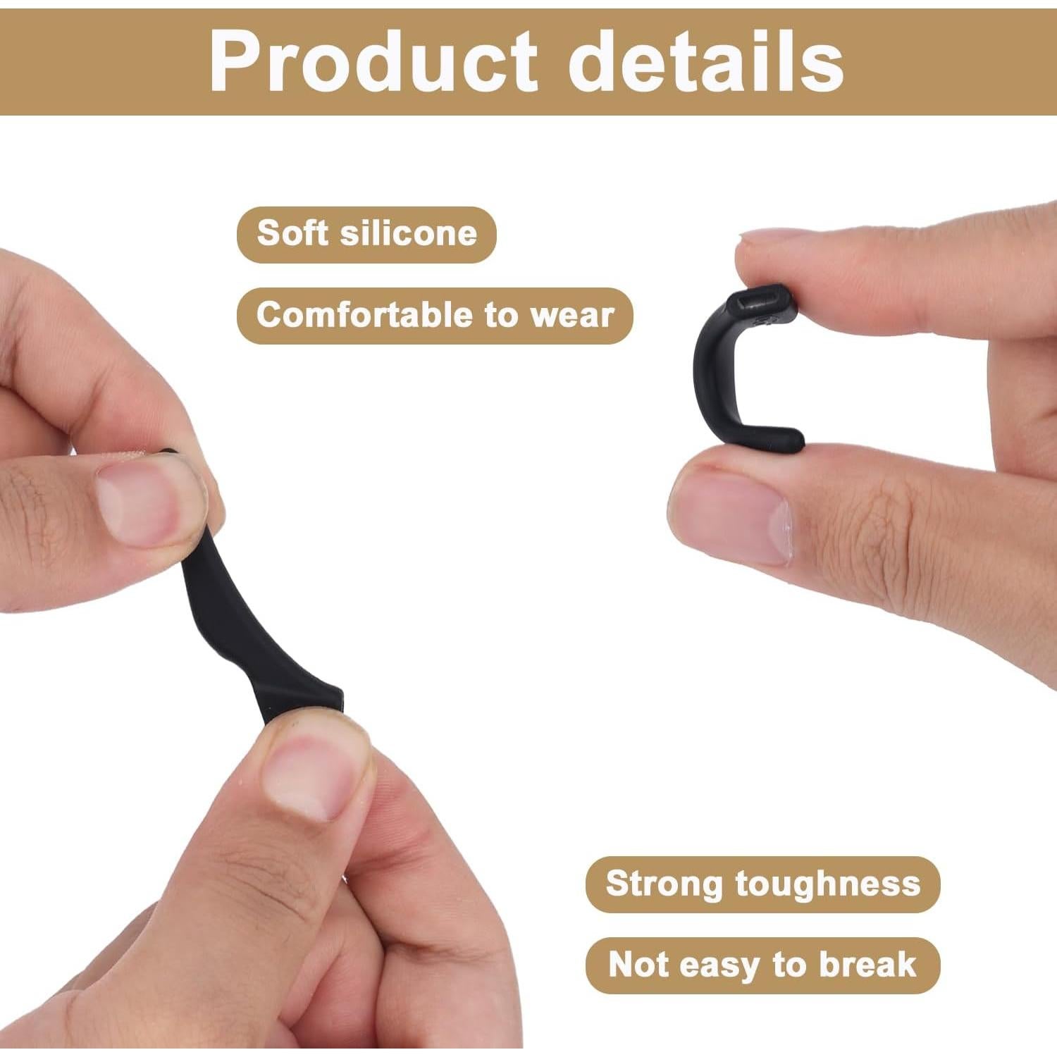 30 Pares de Agarraderas de Gafas de Silicona Antideslizantes