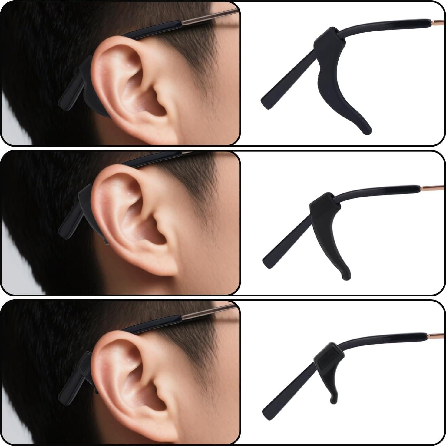 30 Pares de Agarraderas de Gafas de Silicona Antideslizantes