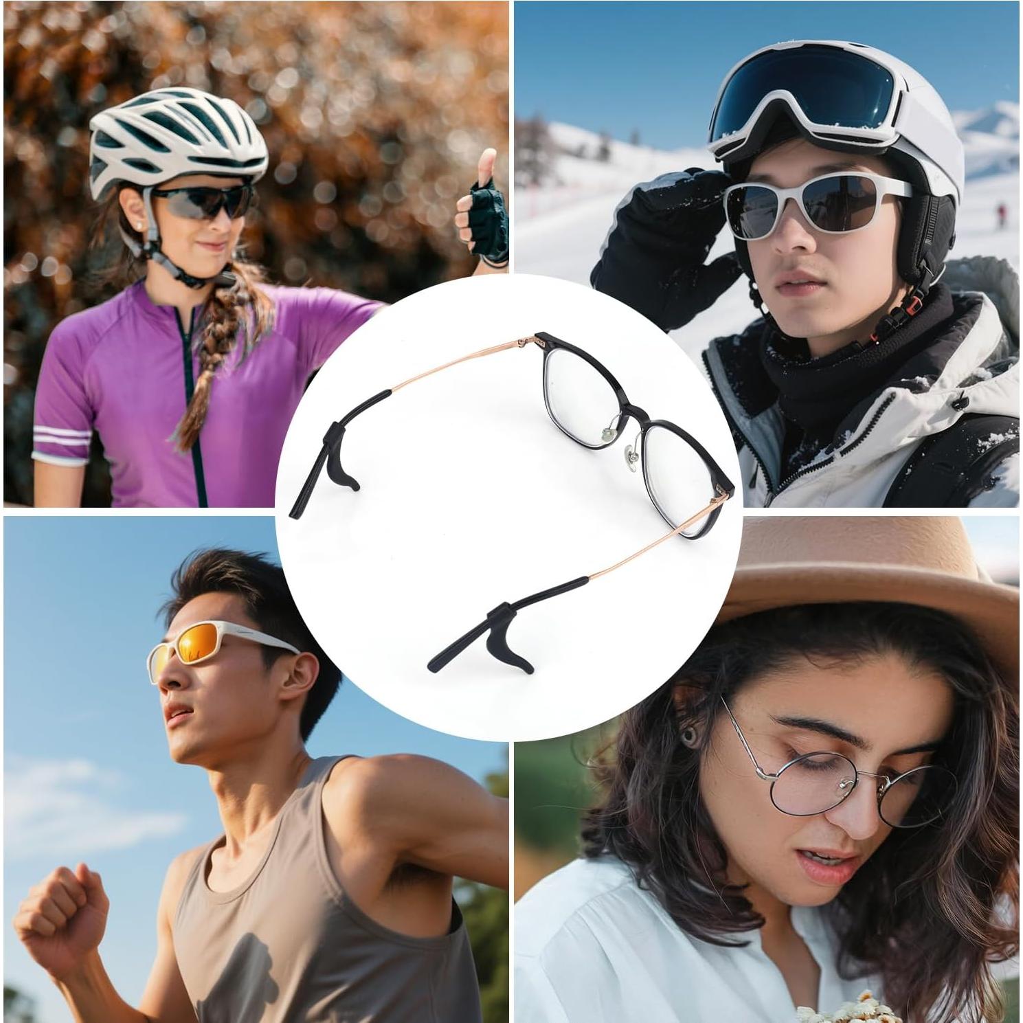 30 Pares de Agarraderas de Gafas de Silicona Antideslizantes