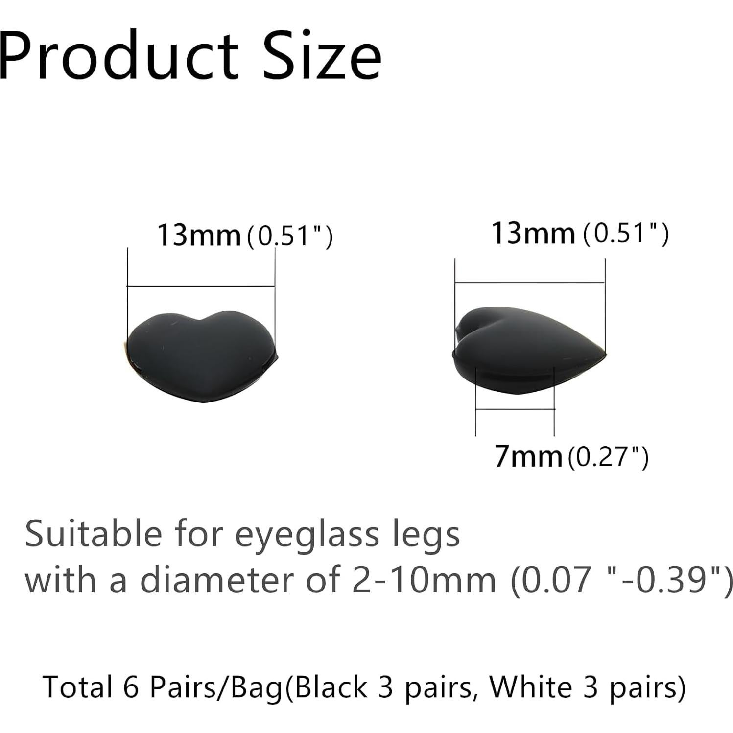 Grapas Antideslizantes para Gafas de Silicona - 6 Pares