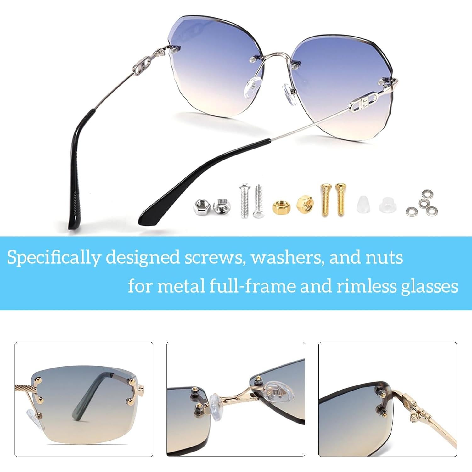 Kit de Reparación de Gafas ESSSO con Tornillos y Destornillador 5-en-1