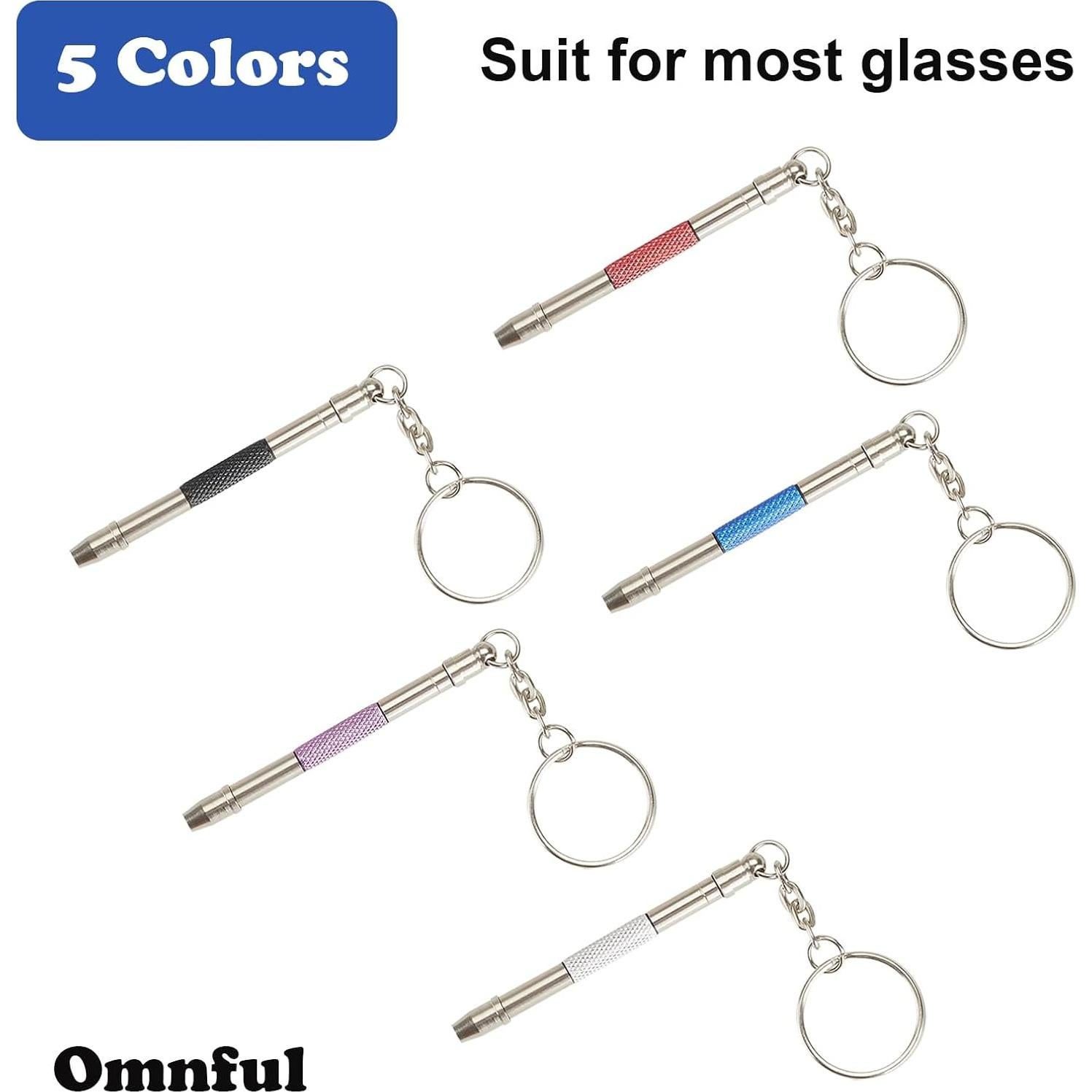 Kit de Reparación de Gafas Omnful 5 en 1 con Destornilladores