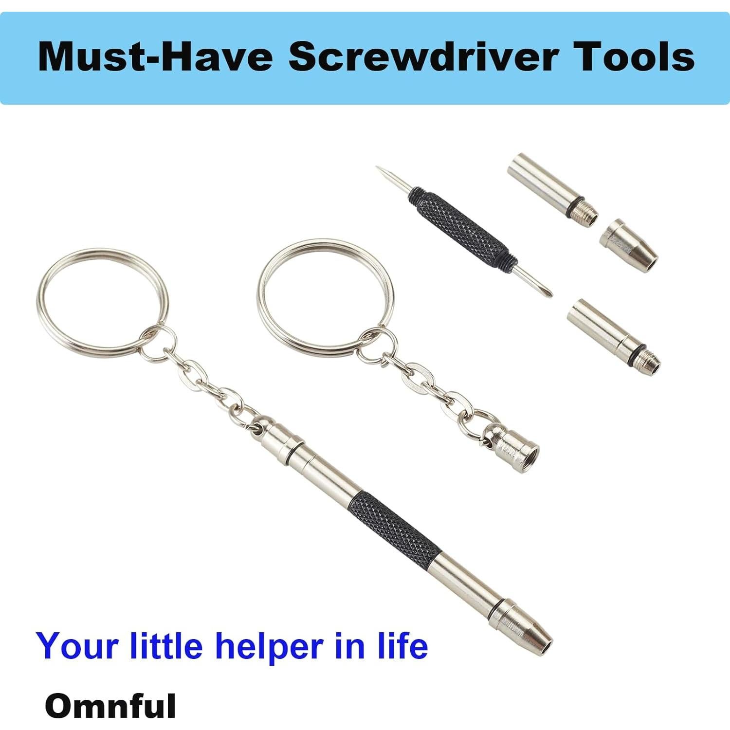 Kit de Reparación de Gafas Omnful 5 en 1 con Destornilladores
