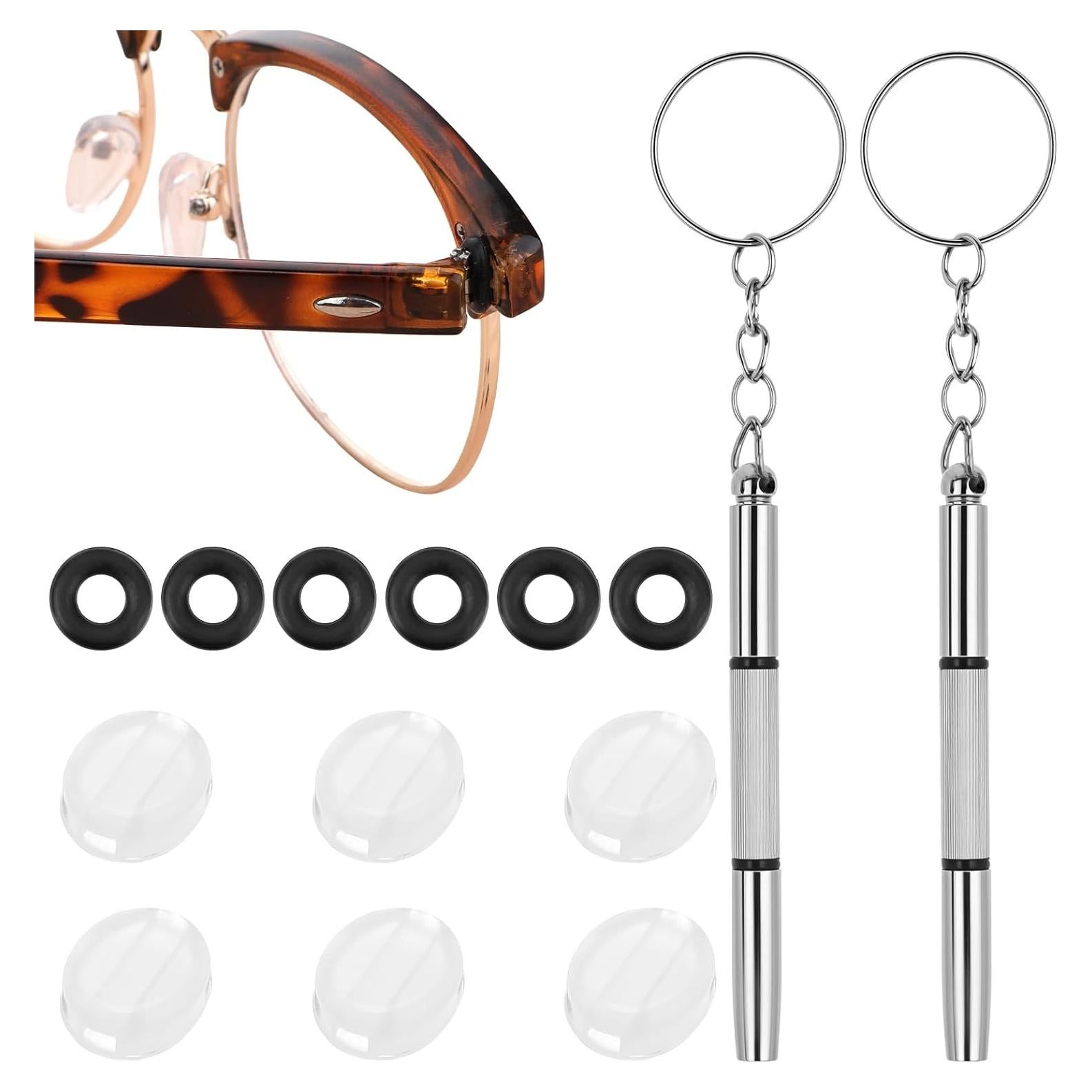 Kit de Reparación de Gafas Trinkrittey con 6 Piezas y Destornillador