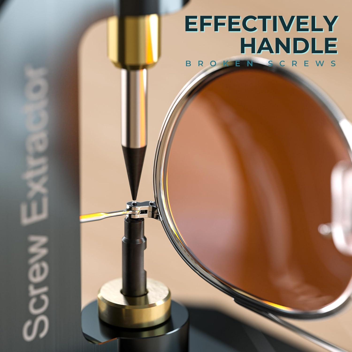 Extractor de Tornillos Rotos para Gafas KZU - Metal, Compacto