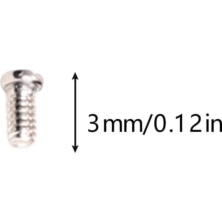 Tornillos de Reemplazo Plateados para Gafas Aviador RB3025 - Kit de 4 con Destornillador