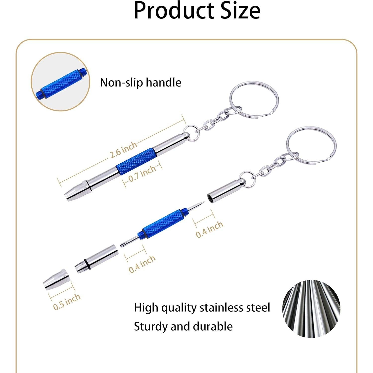 Set de 4 Mini Destornilladores HIQU para Gafas y Relojes