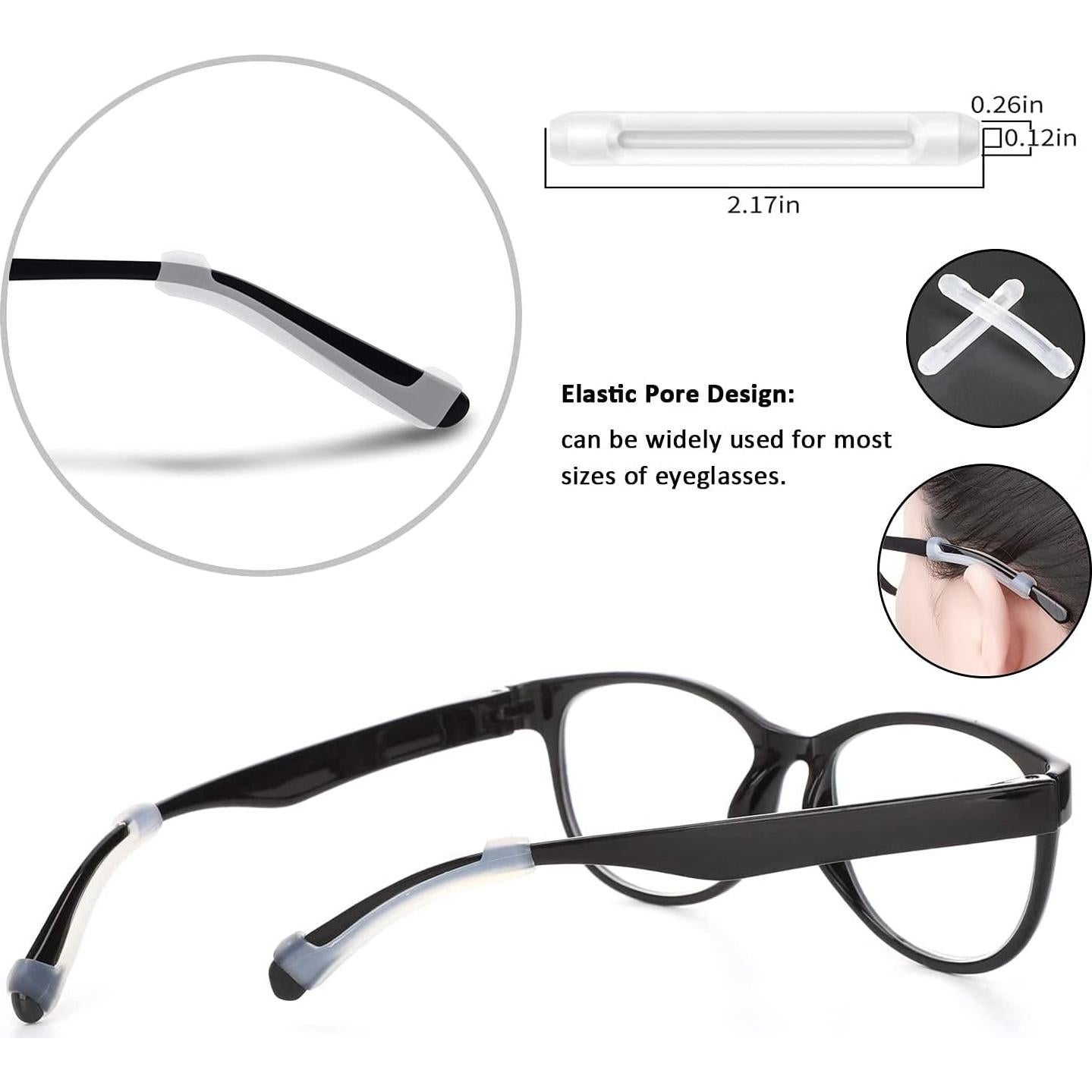 Fundas de Silicona PTSLKHN para Patas de Gafas 5 Pares