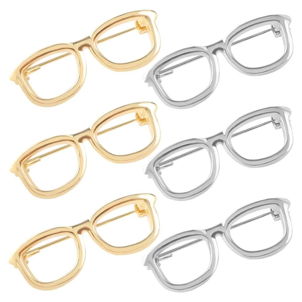 Alfileres en Forma de Gafas LUOZZY - Set de 6 Accesorios Elegantes