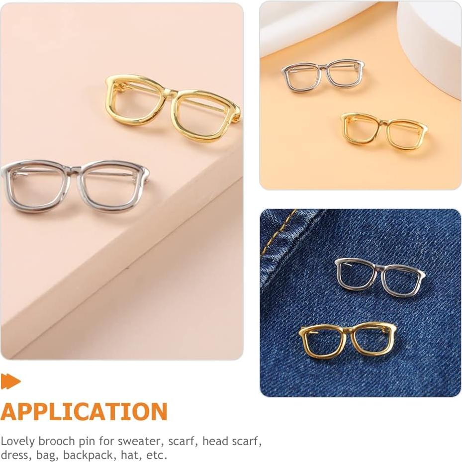 Alfileres en Forma de Gafas LUOZZY - Set de 6 Accesorios Elegantes