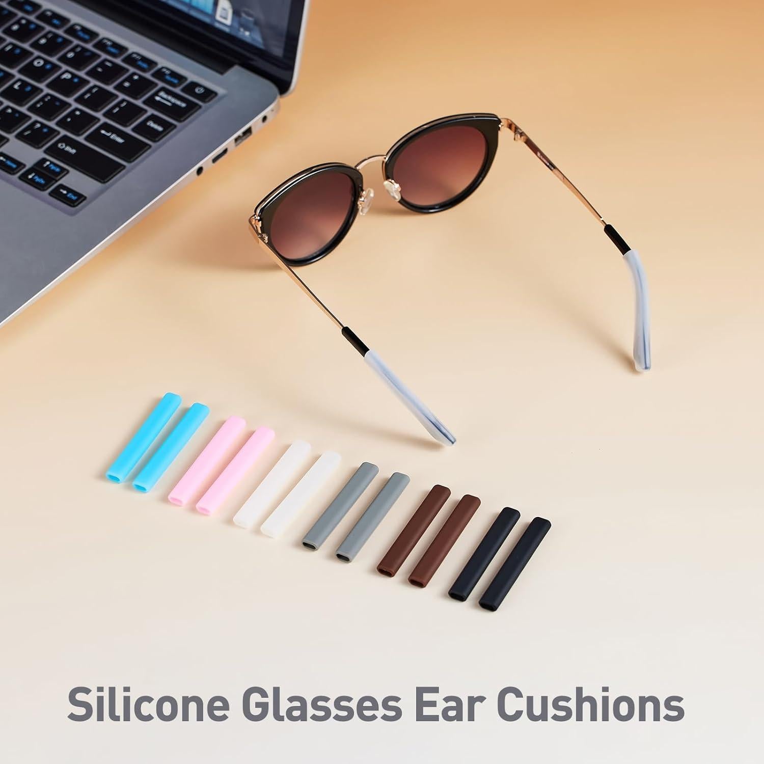 Almohadillas de Silicona Gdnmpat para Gafas - 2 Pares Grises