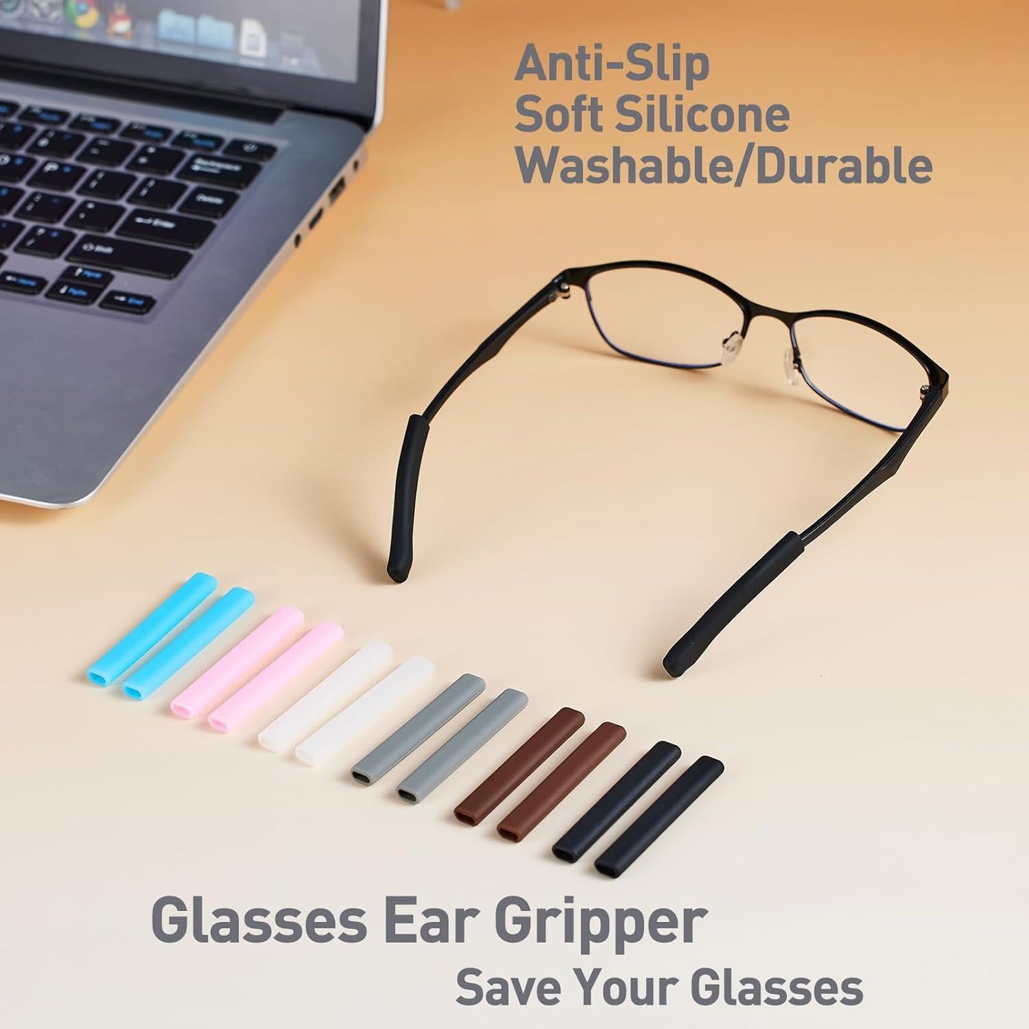 Almohadillas de Silicona Gdnmpat para Gafas - 2 Pares Grises