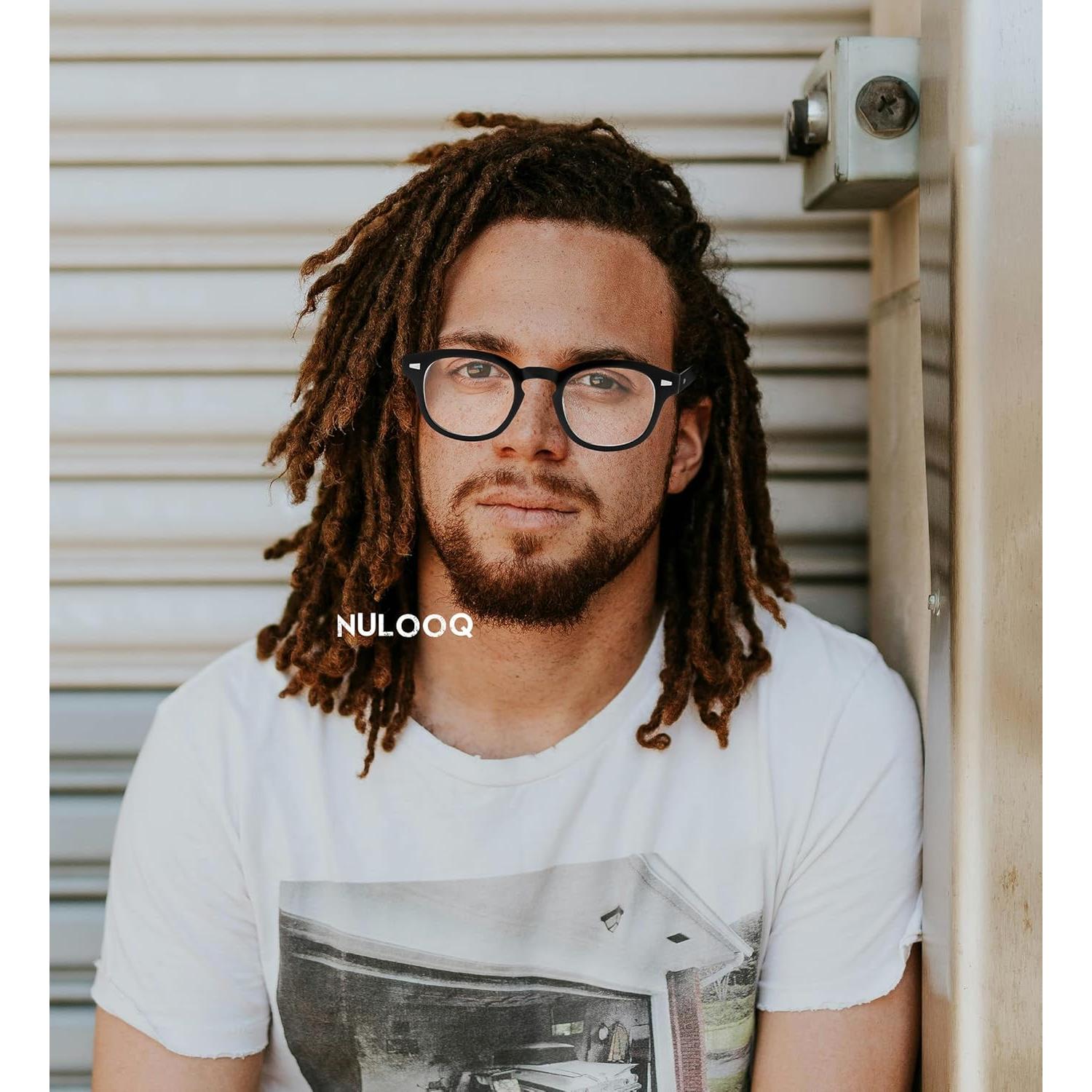 Gafas Redondas Retro NULOOQ con Lentes Transparentes 45mm