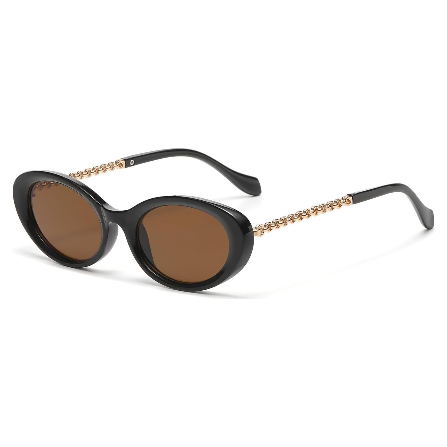 Gafas de Sol Retro Ovaladas Gleyemor UV400 para Mujeres