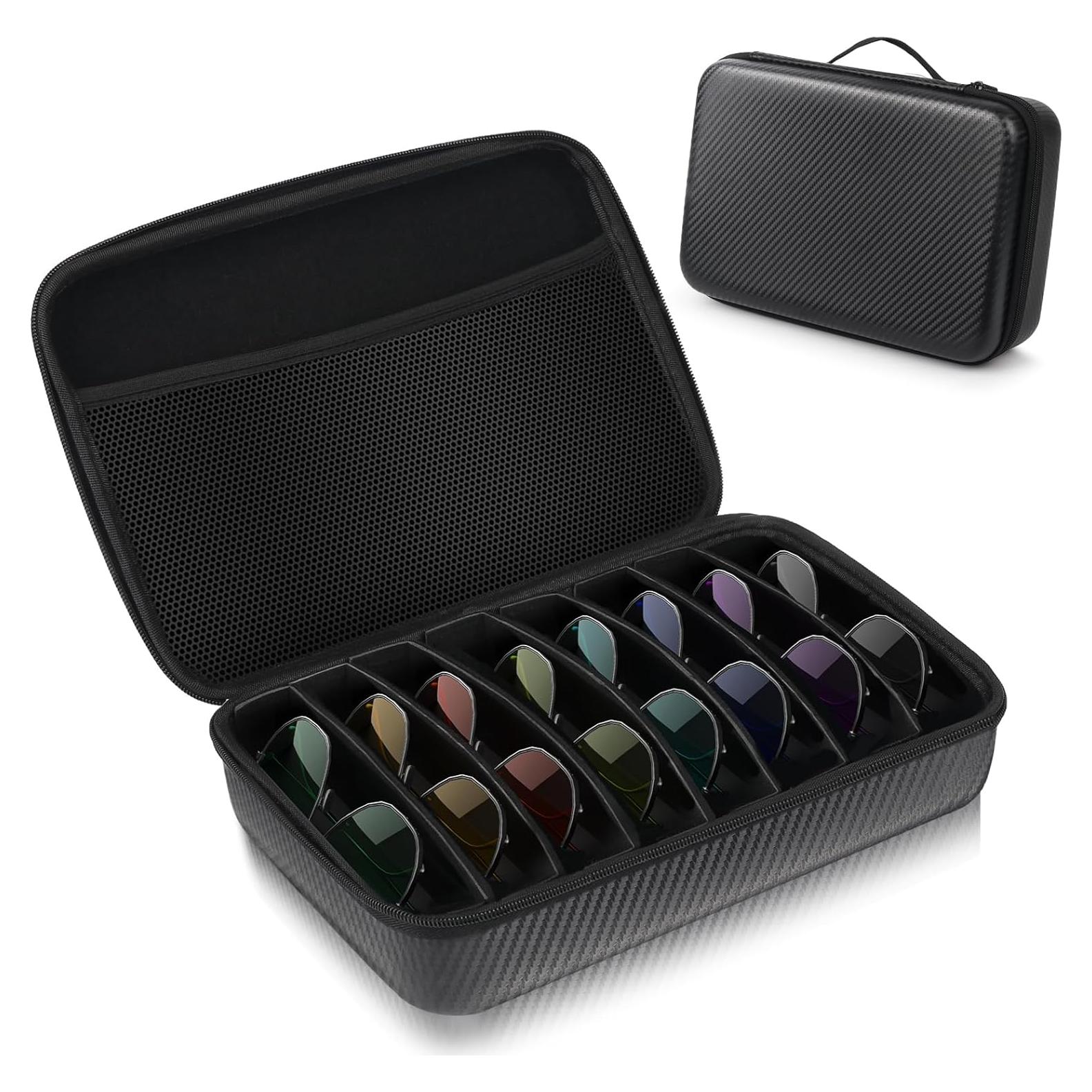 Estuche Organizador de Gafas de Sol de Viaje EVA Negro