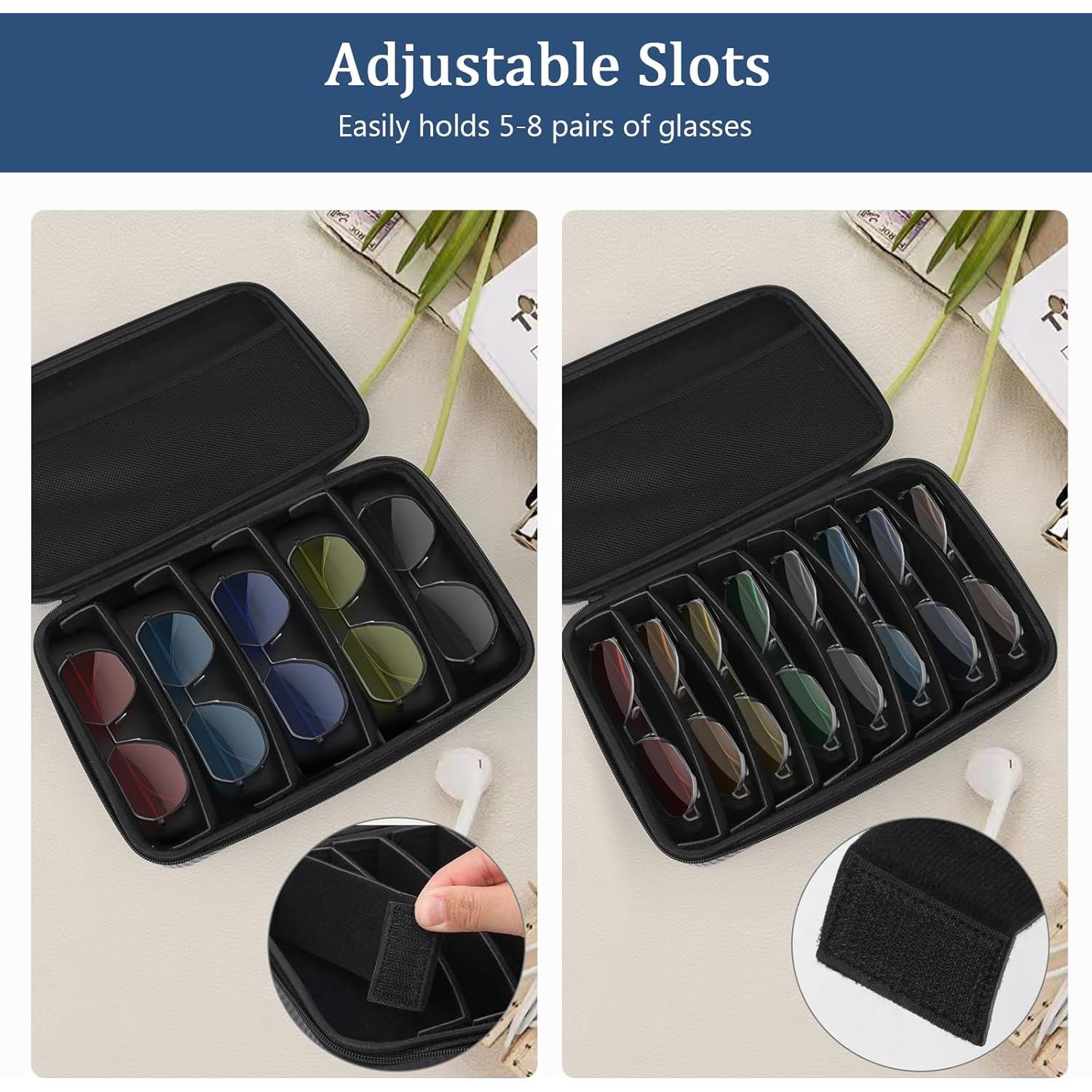 Estuche Organizador de Gafas de Sol de Viaje EVA Negro