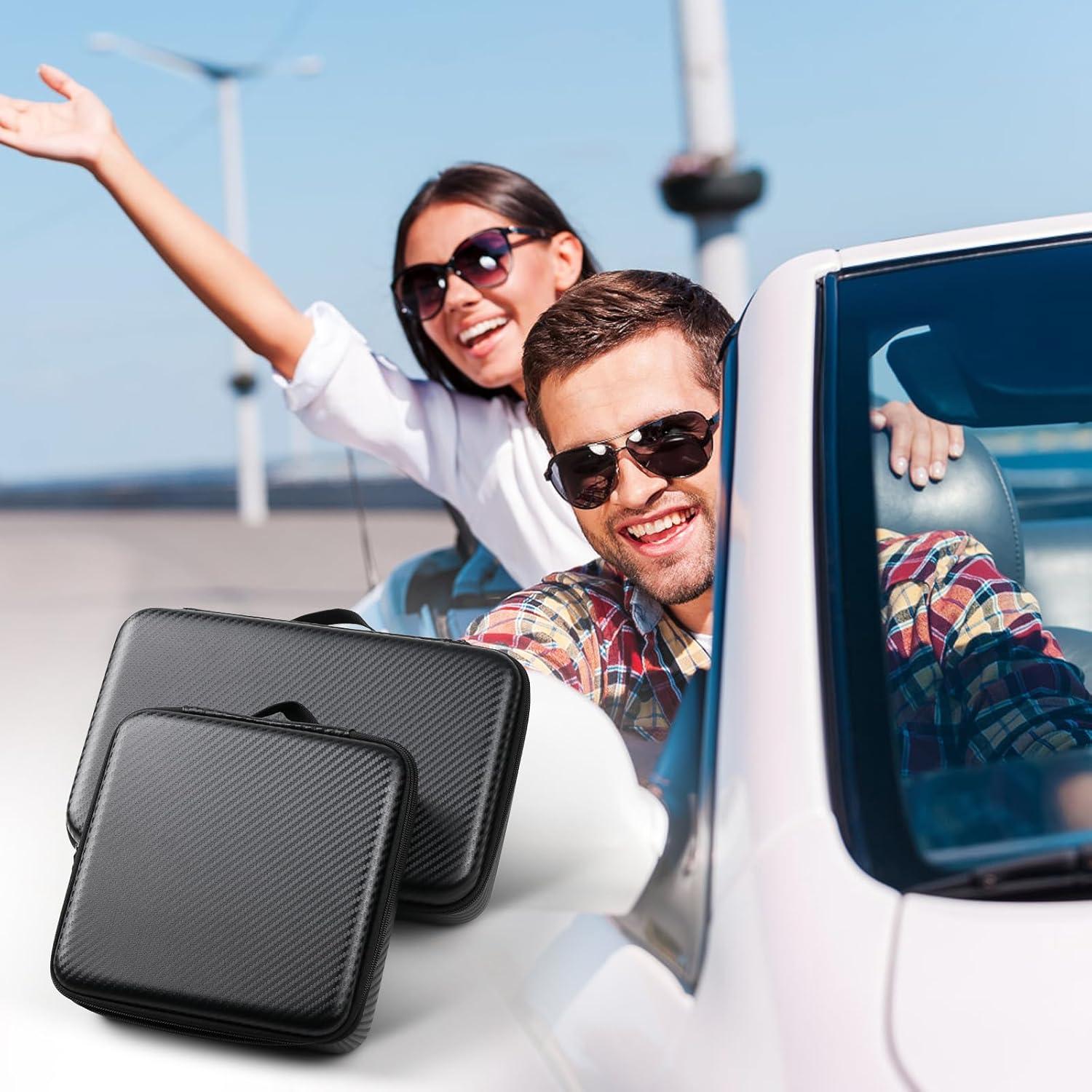 Estuche Organizador de Gafas de Sol de Viaje EVA Negro